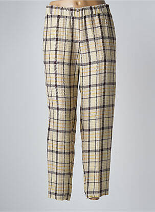Pantalon drept croială morcov bej POMANDERE femeie