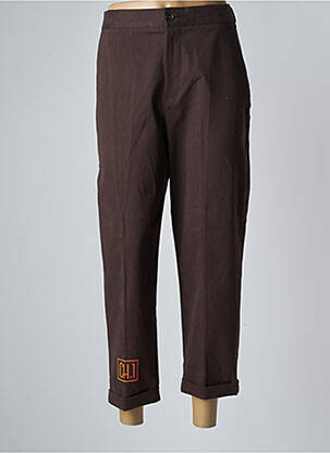 Pantalon drept croială morcov maro TRUE NYC femeie