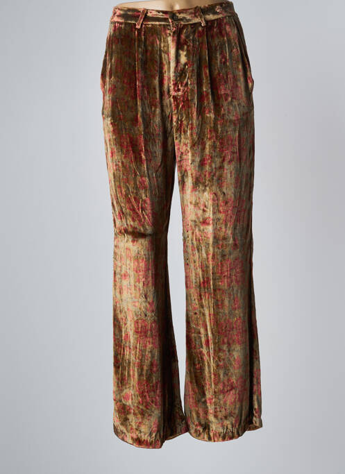 Pantalon larg închidere cu fermoar sub clapetă cu nasturi bej MES DEMOISELLES...PARIS femme