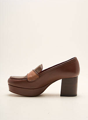 Mocasini toc de 4 la 6 cm maro VALERIE BOURGOIN femme