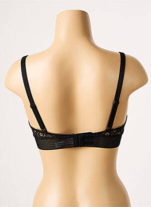 Sutien efect material satinat sutien balconet cu decolteu înalt negru SIMONE X SIMONE PÉRÈLE femeie