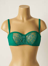 Sutien efect material satinat top bentiță verde SIMONE PERELE femme