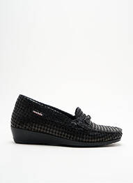 Mocasini țesătură satinată toc plat până la 3 cm negru MOBILS femme
