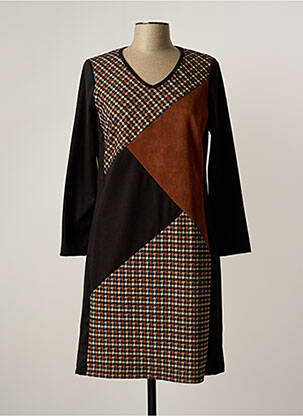 Rochie midi mâneci lungi mâneci lungi negru GUY DUBOUIS femeie