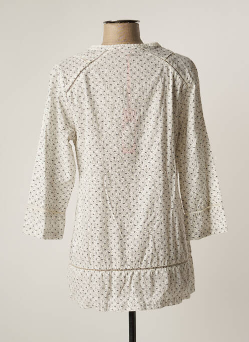 Tunică mâneci lungi guler rotund bej FELINO femme