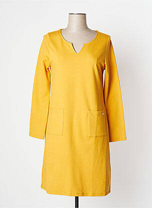 Rochie scurtă mâneci lungi mâneci lungi galben MALOKA femeie