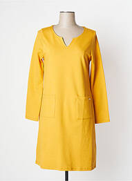 Rochie scurtă mâneci lungi mâneci lungi galben MALOKA femeie