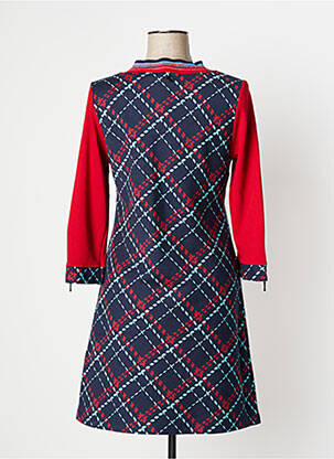 Rochie midi mâneci 3/4 mâneci 3/4 roșu MALOKA femeie