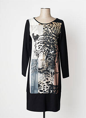 Rochie midi mâneci lungi mâneci lungi negru PAUL BRIAL femeie