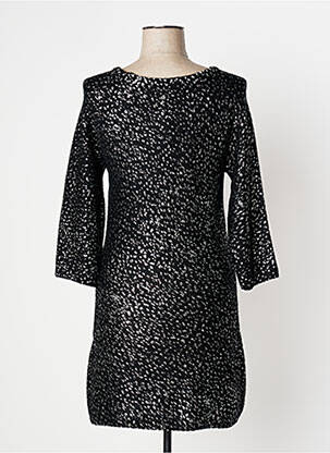 Rochie scurtă mâneci 3/4 mâneci 3/4 negru AKELA KEY femeie