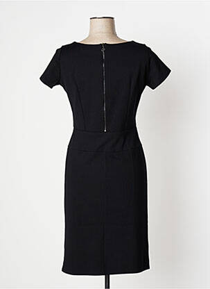 Rochie midi închidere cu fermoar la spate mâneci scurte negru VANGO femeie