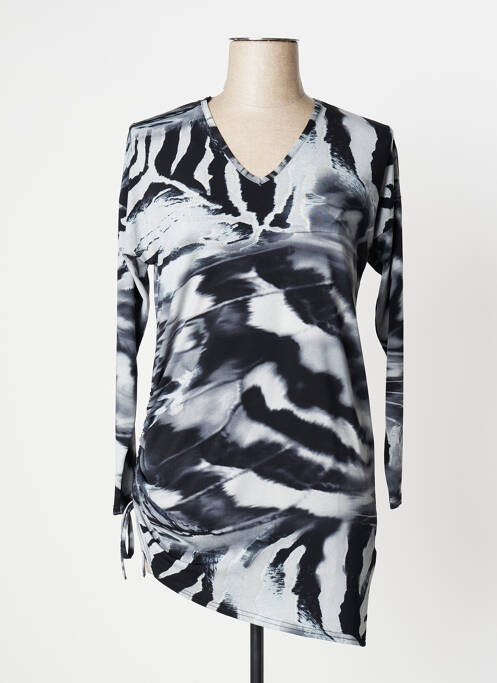 Tunică mâneci lungi gri MARBLE femeie