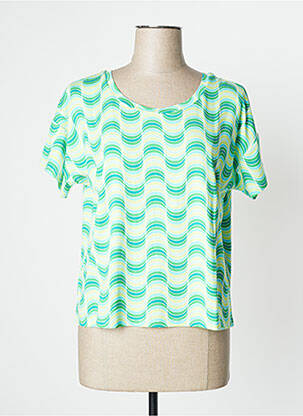 Tricou elasticitate mâneci scurte verde SURKANA femeie