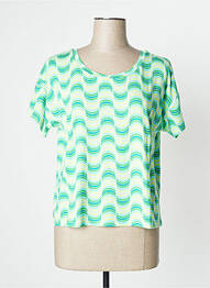 Tricou elasticitate mâneci scurte verde SURKANA femeie