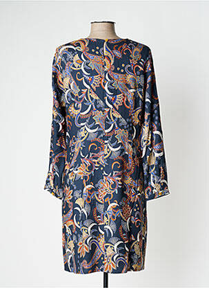 Rochie midi mâneci lungi mâneci lungi albastru PAUSE CAFE femeie