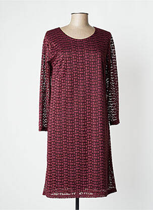 Rochie midi mâneci 3/4 mâneci 3/4 roșu PLURIELLES femeie
