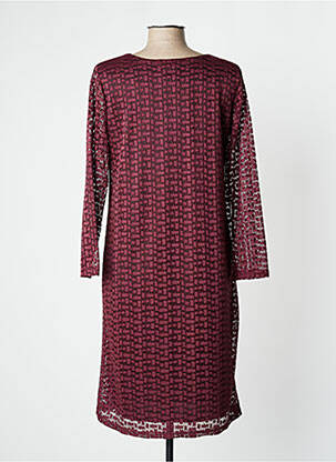Rochie midi mâneci 3/4 mâneci 3/4 roșu PLURIELLES femeie