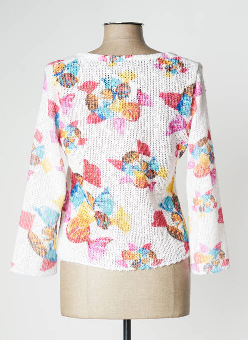 Vestă cu mâneci lungi alb TELMAIL femeie