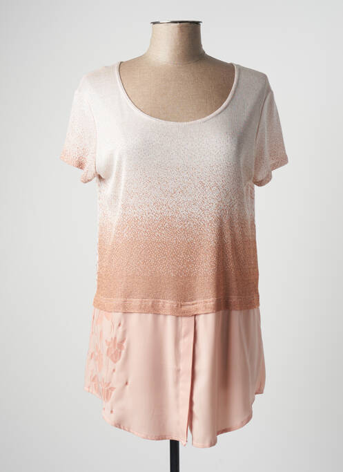 Tunică mâneci scurte bej AKELA KEY femeie