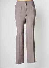 Pantalon drept țesătură crep talie înaltă maro TELMAIL femeie