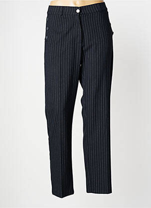 Pantalon chino închidere cu fermoar sub clapetă cu nasturi mărime normală albastru MAR MAILLE femeie
