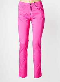 Pantalon slim țesătură poplin mărime normală roz IMPAQT femme