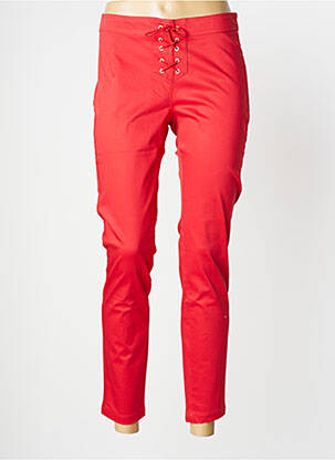 Pantalon 7/8 țesătură poplin mărime normală roșu PAUL BRIAL femeie