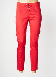 Pantalon 7/8 țesătură poplin mărime normală roșu PAUL BRIAL femme