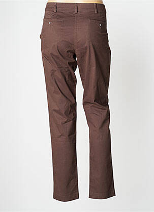 Pantalon chino țesătură poplin maro EL INTERNATIONALE femeie