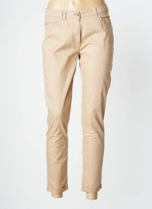 Pantalon 7/8 bej FLEUR DE SEL femeie