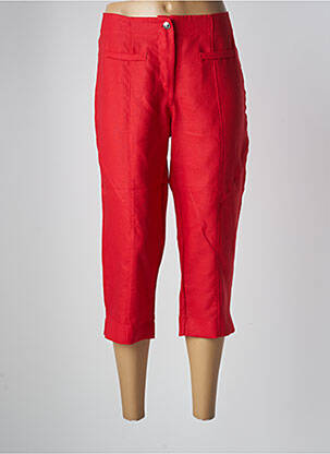 Pantalon trei sferturi roșu MALOKA femeie