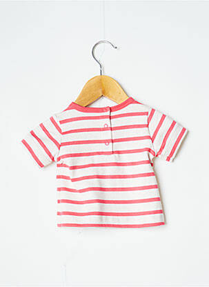 Tricou elasticitate mâneci scurte roz PETIT BATEAU fată