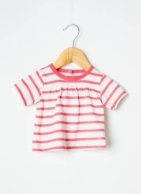 Tricou roz PETIT BATEAU fată