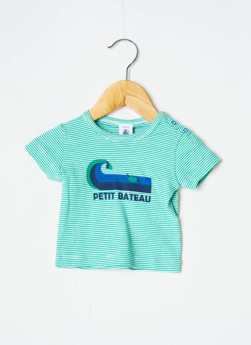 Tricou verde PETIT BATEAU băiat