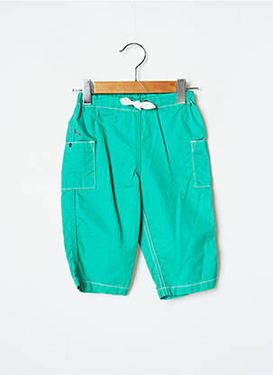 Pantalon drept croială dreaptă talie elastică verde PETIT BATEAU băiat