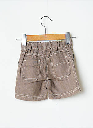 Șort țesătură poplin talie elastică maro PETIT BATEAU băiat