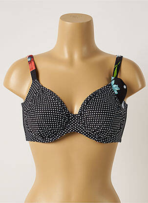 Sutien de costum de baie elasticitate sutien cupe întregi cu decolteu înalt negru ROSE POMME femeie