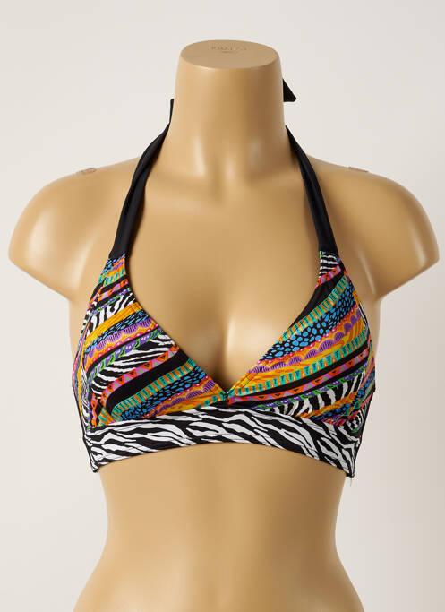 Sutien de costum de baie elasticitate sutien cu susținere înaltă și burete detașabil negru ROSE POMME femme