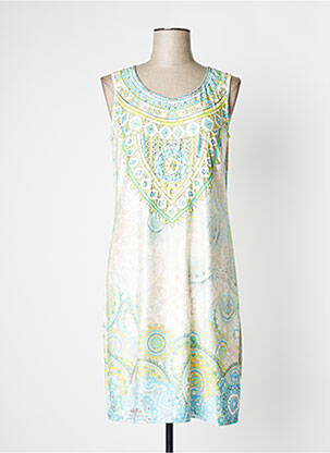 Rochie midi guler rotund bretele subțiri verde WEILL femeie