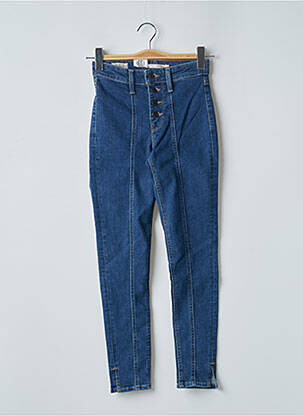 Blugi skinny țesătură brută talie înaltă albastru LEVI'S femeie
