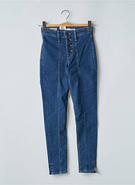 Blugi skinny țesătură brută talie înaltă albastru LEVI'S femeie