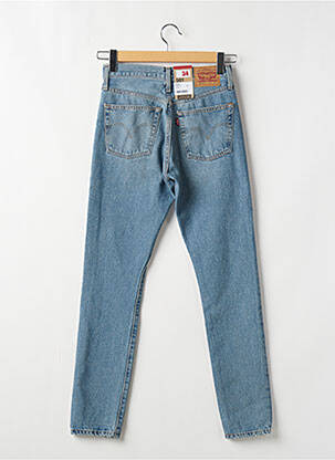 Blugi skinny efect uzat decolorat talie înaltă albastru LEVI'S femeie