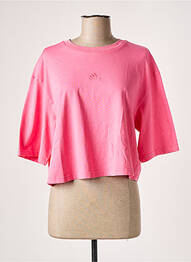 Tricou elasticitate mâneci scurte roz ADIDAS femme