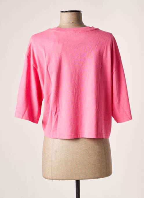 Tricou mâneci trei sferturi mâneci scurte roz ADIDAS femme