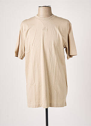 Tricou broderie mâneci scurte bej ADIDAS bărbat