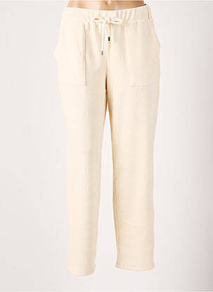 Pantalon drept talie elastică bej PEPE JEANS femeie