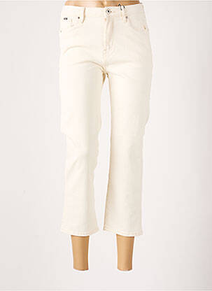 Pantalon 7/8 închidere cu fermoar sub clapetă cu nasturi alb PEPE JEANS femeie