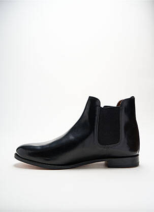 Botine/ghete închidere elastică toc mic negru JOHANN bărbat