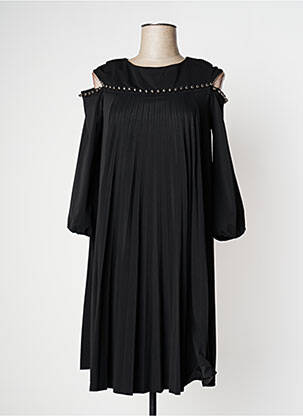 Rochie midi mâneci 3/4 mâneci 3/4 negru INDIES femeie