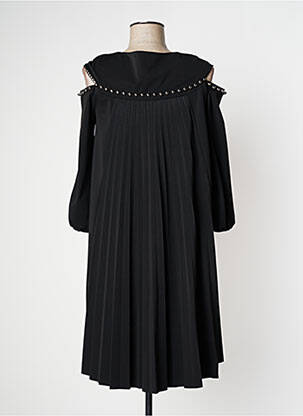 Rochie midi mâneci 3/4 mâneci 3/4 negru INDIES femeie
